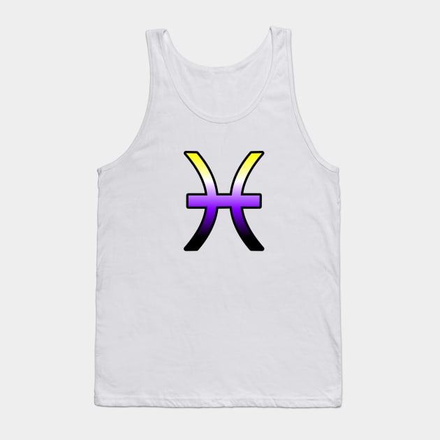 Pisces Nonbinary Pride Symbol Tank Top by SillyStarlight